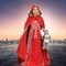 Girls Red Riding Hood Halloween Costume Long Dress with Hooded Cape